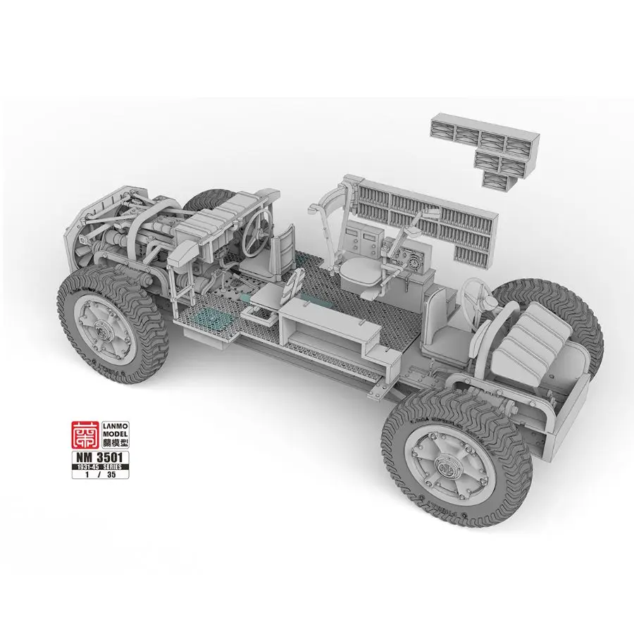 Heavy&Lanmo NM3501 1/35 Autoblinda AB40/41/43 Armored Car Internal Structure Kit
