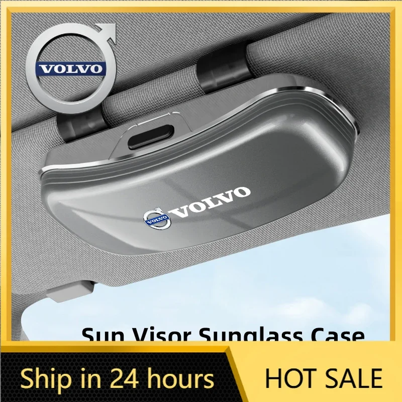 

Steering Covers ABS Car Sun visor car glasses case Interior Accessories For Volvo XC60 S60 V40 V50 V60 S80 S40 C30 AWD C70 S40 S
