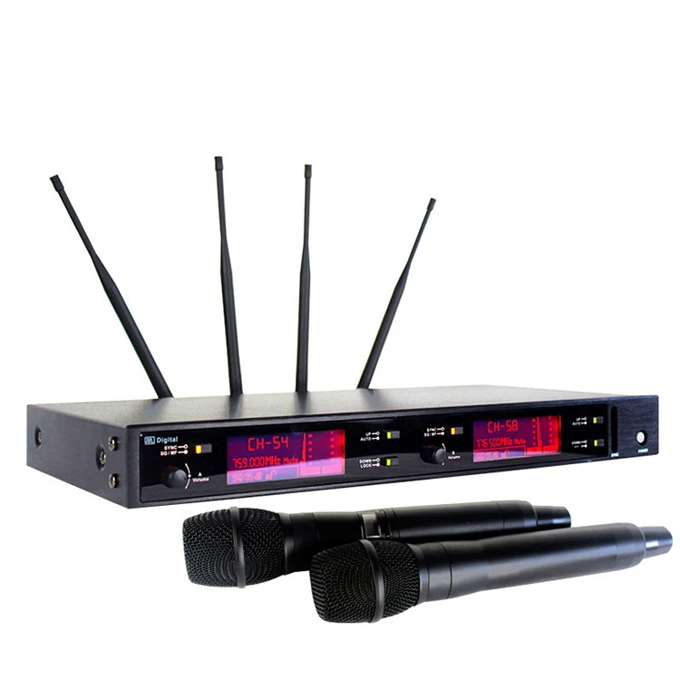 

100 Meters Wireless Uhf Handheld Microphone A-220D Professional Digital Microphone