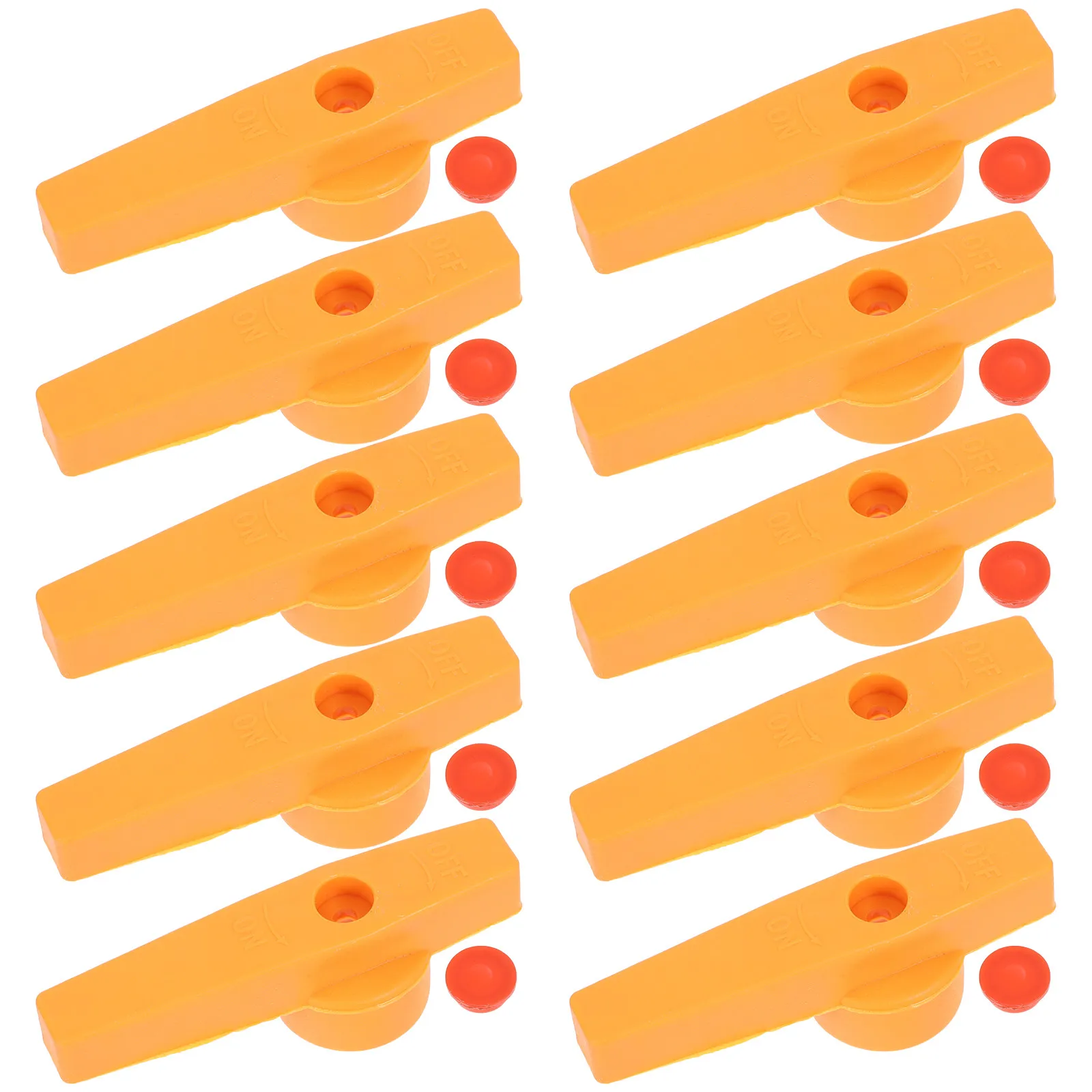 

10 Pcs Ball Valve Handle Hose Nozzle Replacement Bib Irrigation Valves Handles Yellow