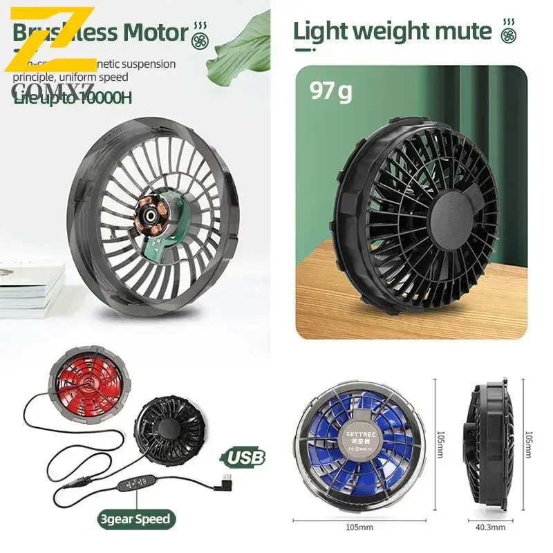 New Jacket Men's Hot Weather Work Fan Coat USB Refrigeration Air Conditioning Clothes Women's Body Cooling Fishing Clothes Vest