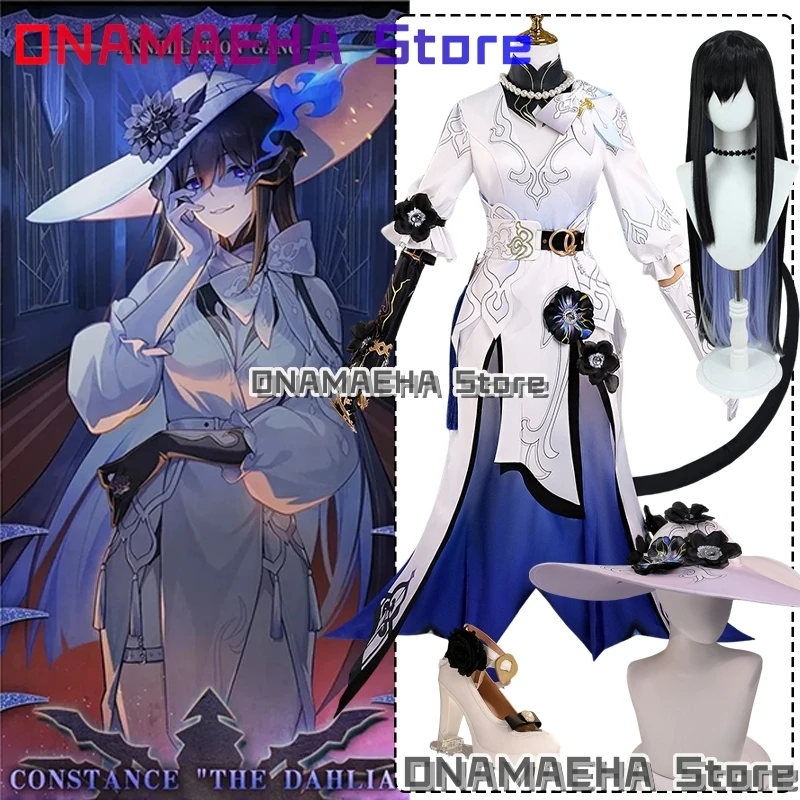 أزياء ONAMAEHA@Dahlia Constance التأثيرية لعبة الرسوم المتحركة Honkai Star Rail شخصية لعب الأدوار فستان الهالوين
