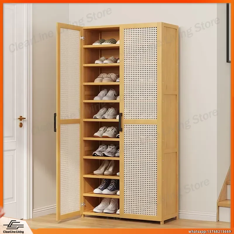 

Modern Multi-Layer Shoe Rack for Home Use Large Capacity Space Saving Dustproof Narrow Entry Hallway Entryway Storage Cabinet
