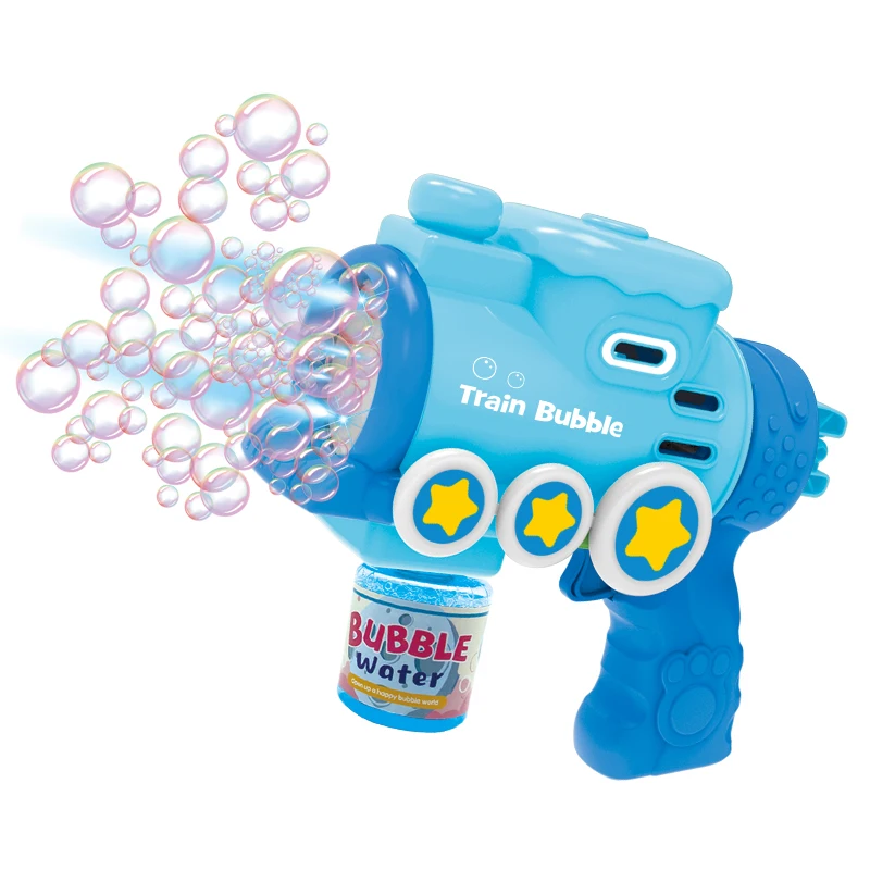 Pistola de burbujas de mano para niños, máquina de burbujas totalmente automática, eléctrica, agua de burbujas