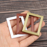 1/12 Retro Photo Frames Mirror Dollhouse Miniature Accessories Frames Photo Border Picture Frame Model Decor