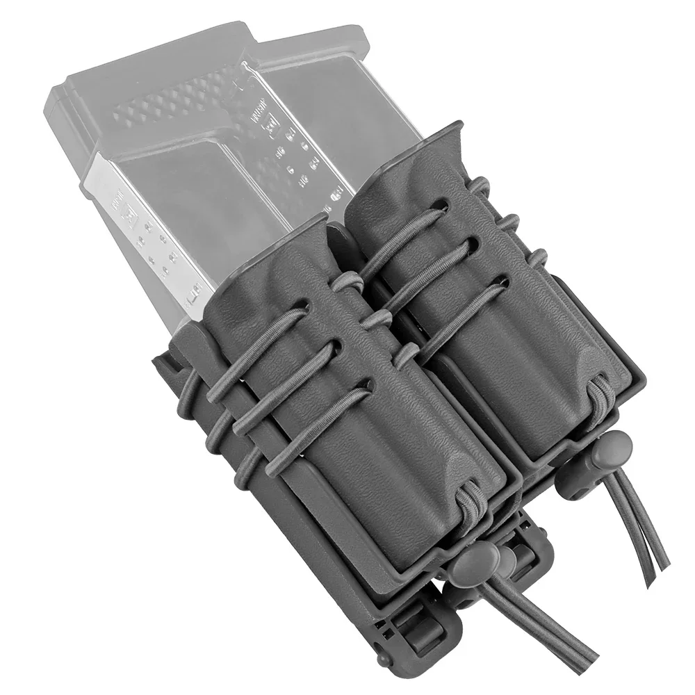 タクティカルピストルライフルマガジンポーチモールオープントップマグポーチケースホルダー（m4、ar15、556、9mm、gl、40口径対応）ハンティングアクセサリー