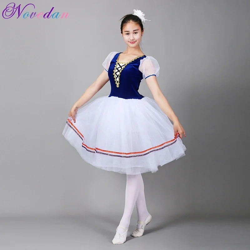 Giselle Ballet Long Tutu Swan Lake Ballet Costume Adults Women Professional Romantic Dress Ballerina Kids Children Dancewear