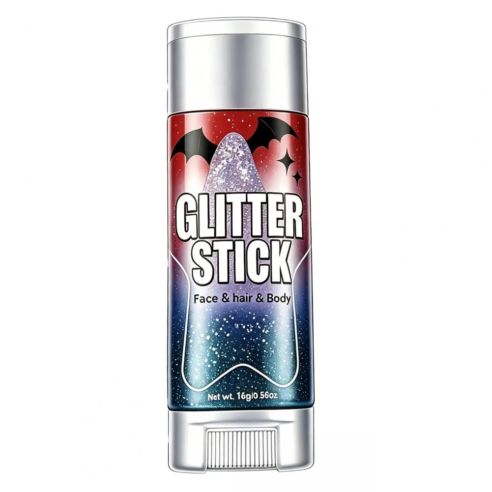 Masquerade Makeup Glitter Stick Body Glitter Stick 16g Waterproof Glitter Stick for Face Hair Body Halloween Makeup Sequins