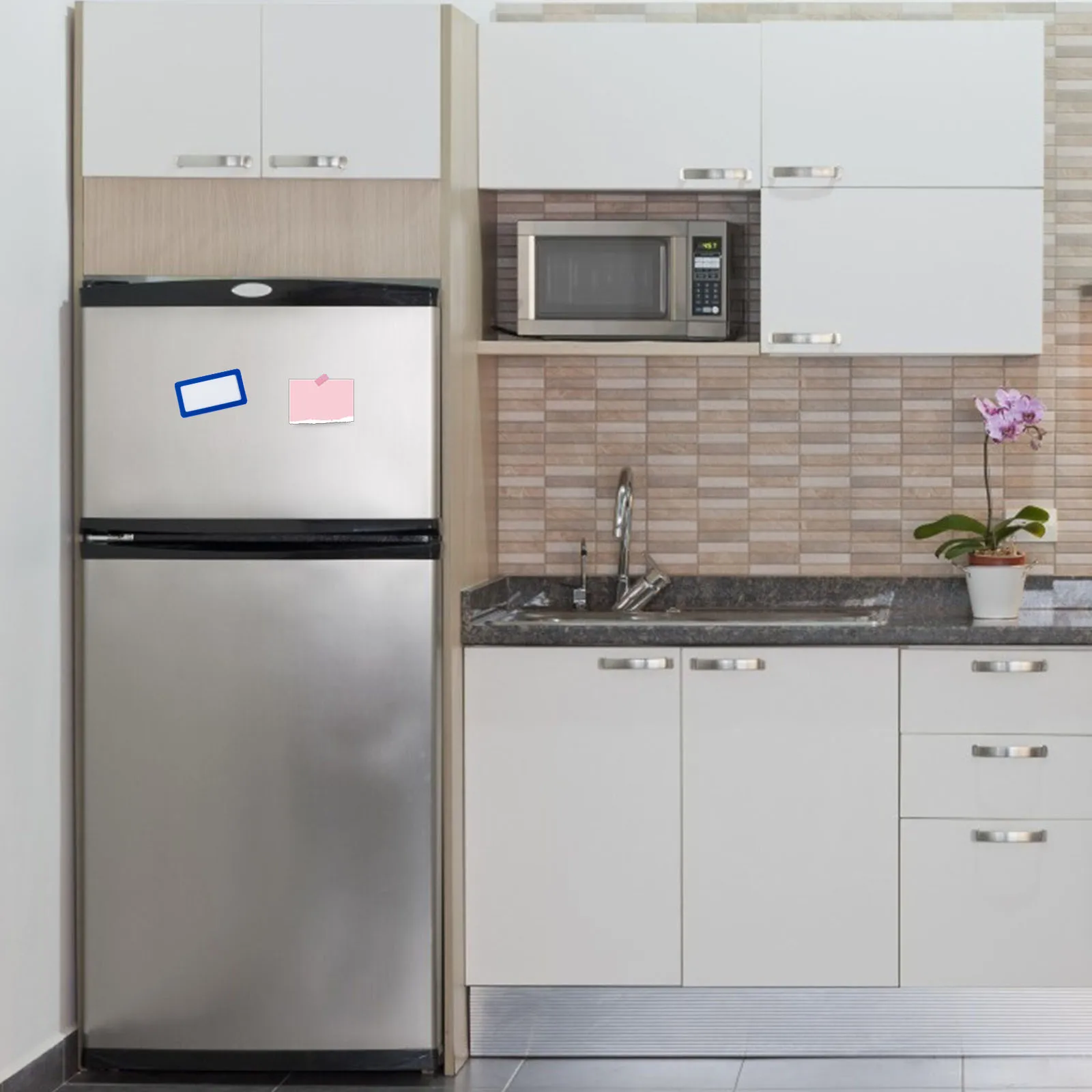 

10Pcs Magnetic Label Holders Small Size for Refrigerator Whiteboard Cabinet Iron Surfaces Easy to Apply Paper Card Organizer