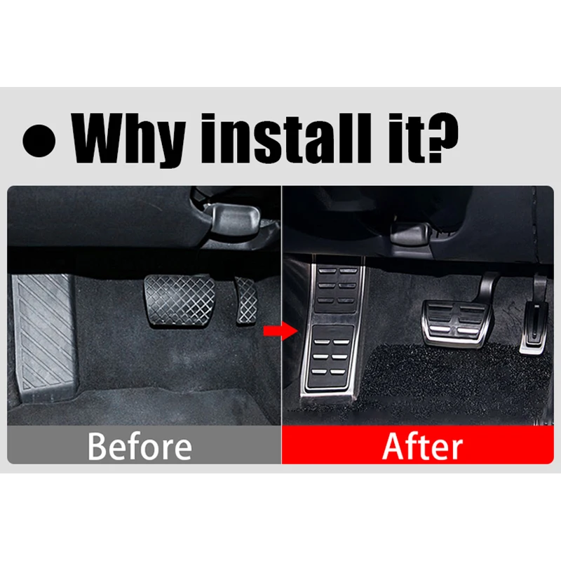 For Audi Q5 SQ5/Mk1/8R 2008 2009 2010 2011 2012 2013 2014 2015 2016 2017 Car Accelerator Pedals Brake Fuel Footrest Pedals Cover