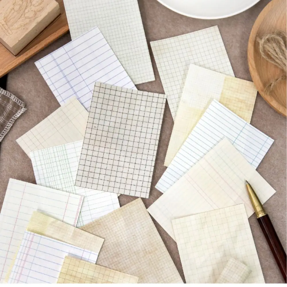

40pcs/pack Plaid Series Scrapbook Material Paper DIY Collage Materials Vintage Base Paper Aesthetic Pastel