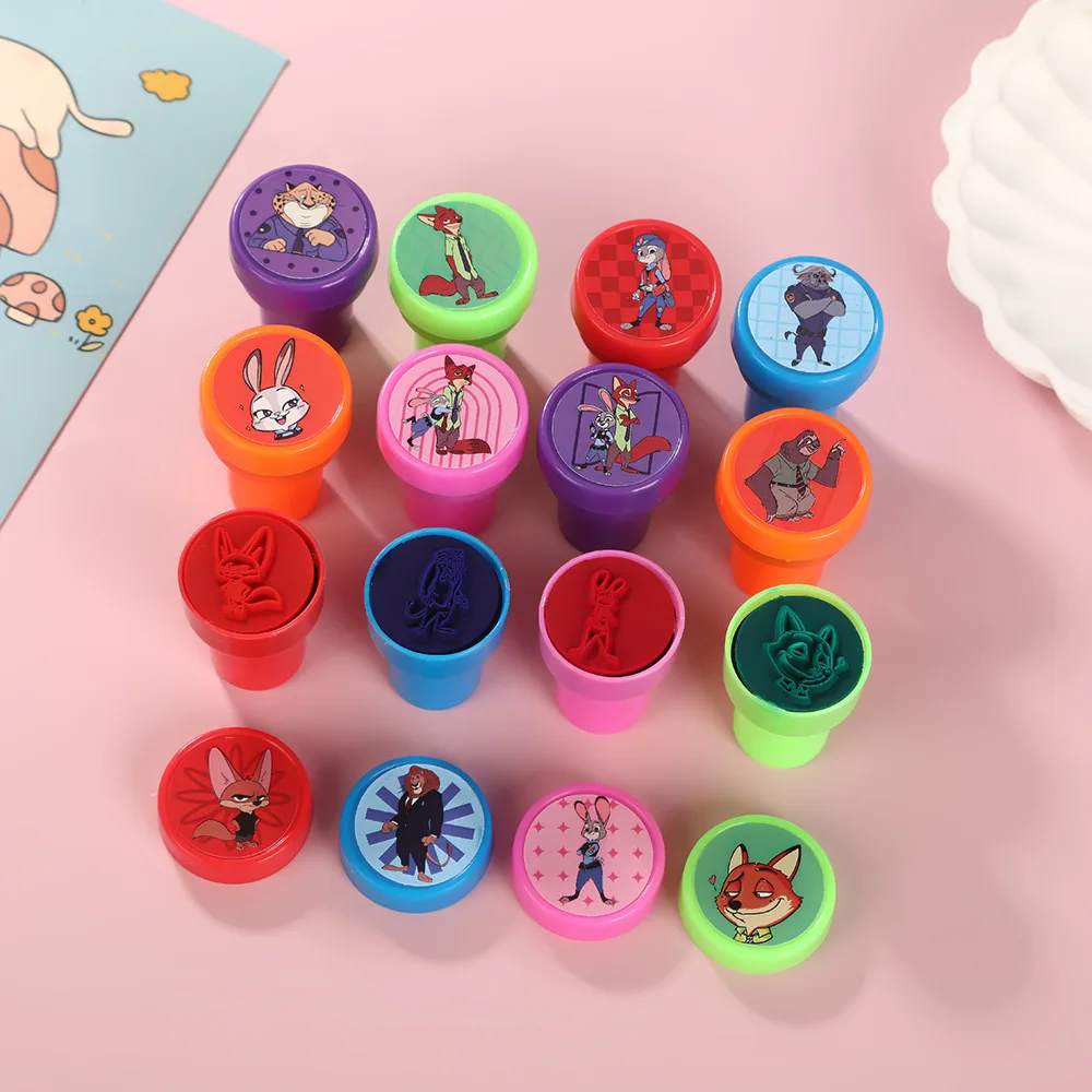 Zootopia Stamps هدايا الحفلات جودي الأرنب ختم Stamps للأطفال الفصول الدراسية المدرسية المكافآت جوائز جودي حقيبة هدايا حفلة عيد ميلاد