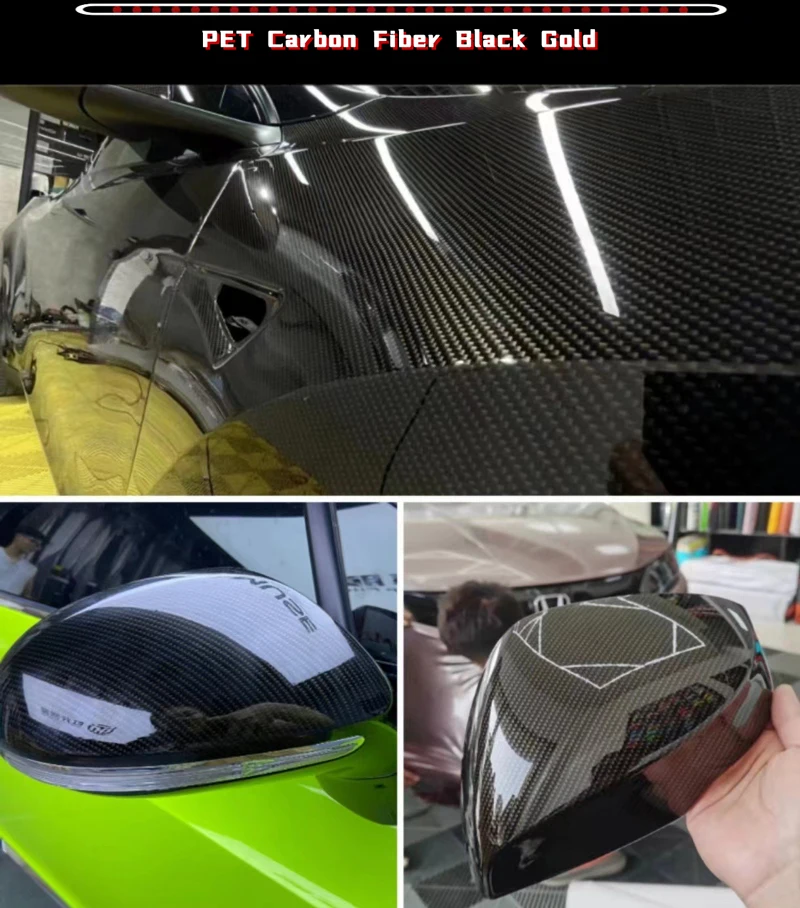 Glänzend Schwarze Kratzfeste Auto-Vinylfolie Wasserdichte Selbstklebende Folie Motorrad-Karosserie-Aufkleber – Detail 14