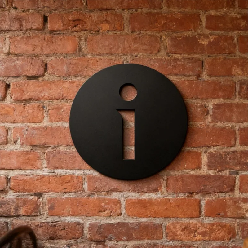 Acrylic 3D Sign Board Self-Adhesive Laser-Cut Information Symbol Sticker Home Office Door Decor Clear Visual Hanging Plaque