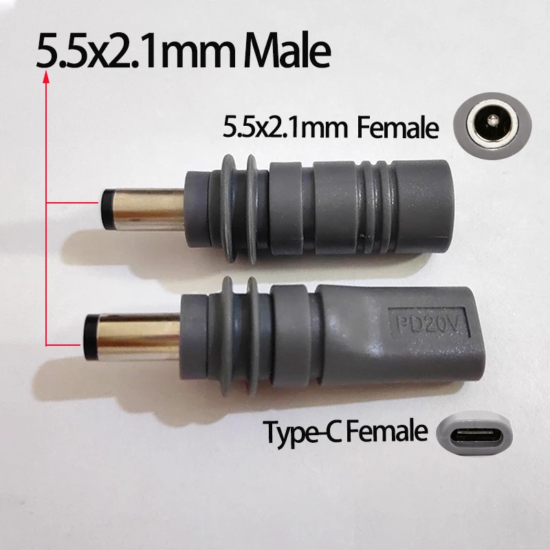 DC Power 5.5mm X 2.1mm Female To Male Charging Charger Connector Adapter Converter for Starlink Mini PD 100W 20V 5A Replacem