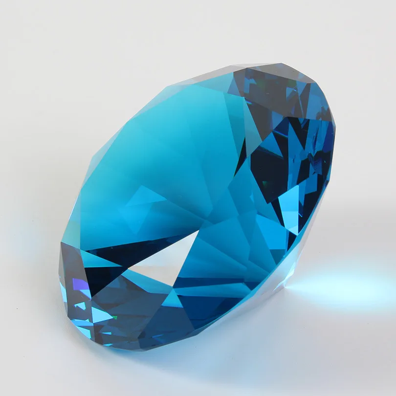 10cm Crystal Diamond Crystal Facet Shaped Paperweight Decorative Cut Glass Giant Gemstone Wedding Home Decoration Christmas Gift