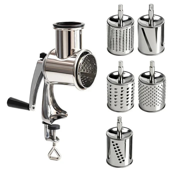Multi Function Nut and Spice Grinder Stainless Steel Peanut Crusher with Cheese Garlic Slicer Walnut Mill Kitchen Tool Machine