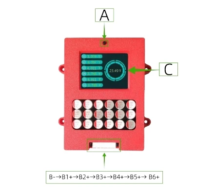 4S 6S 8S Active Balancer mit Spannungsanzeige Lifepo4 Equalizer Lipo/LTO Batteriespannungsprüfer – Detail 9