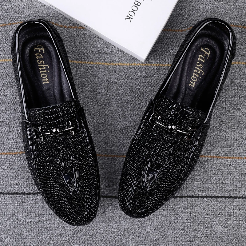 Brand Luxury Shoes Fashion High Quality Cowhide Loafers Classic Genuine Leather Shoes Slip-On Shoes Casual Soft Sole Moccasin