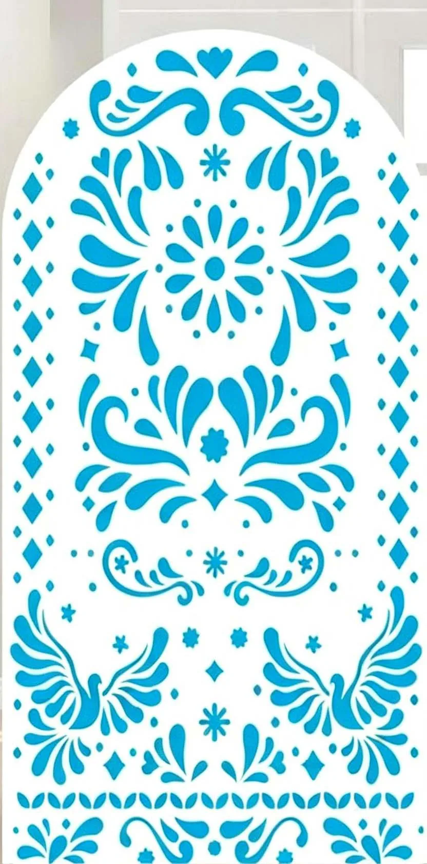 Custom 2-Side Mexican style Baby Shower Arch Backdrop Cover Blue Baptism Fiesta Birthday Party Decor Backdrop Photo