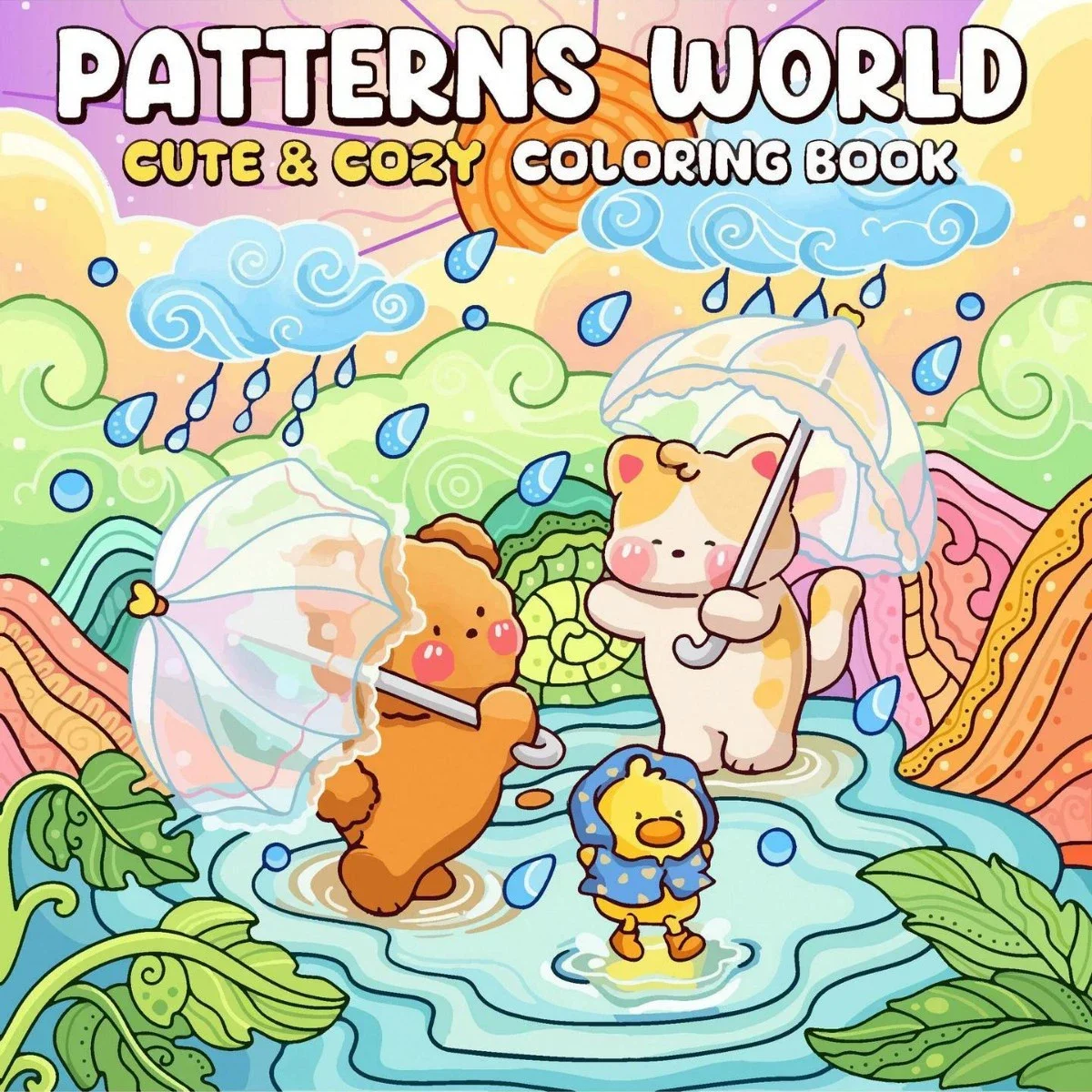 Patterns World Cute & Cozy Coloring Book for Adults Cute Drawing Book Perfect Gift for Christmas Party and Birthday