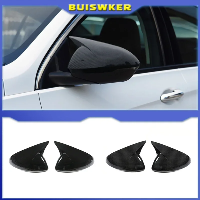 

For Buick Regal 2017-2021 Carbon Fiber Car Side Rearview Mirror Cover Trim Rain Eyebrow Frame Decor Sticker Accessories