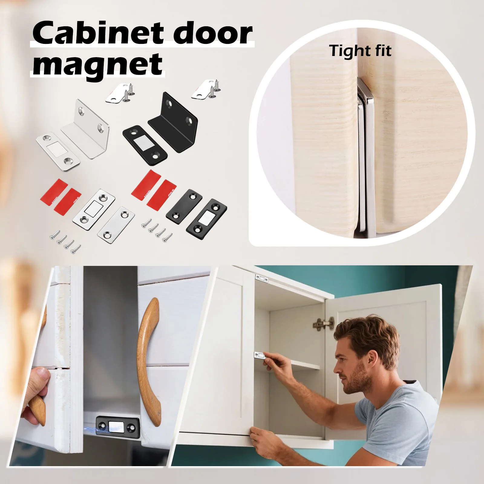 

Strong Magnetic Cabinet Suction Magnet Catches Ultra Thin Cabinet Door Magnet For Furniture Cabinets Door Kitchen Accessories