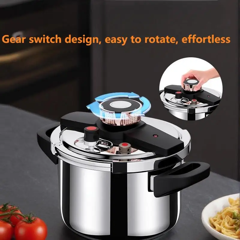 304 Stainless Steel Pressure Cooker - 100KPA Super Fast Cooking, Explosion-Proof Design for Gas & Induction, KC Certified