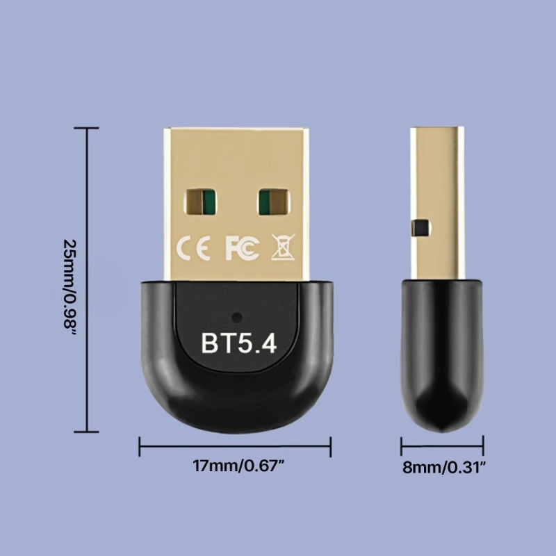 PC 노트북 USB 수신기 송신기용 휴대용 USB 어댑터 BT5.4 무선