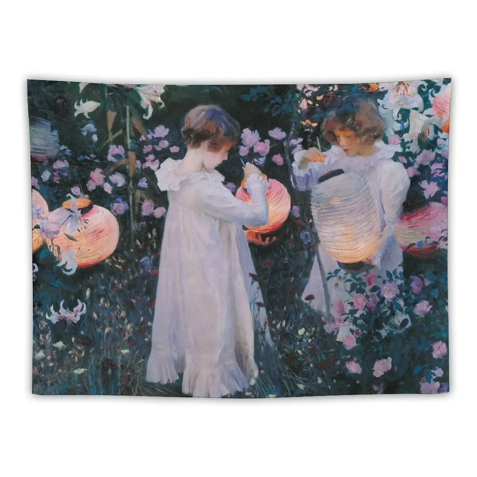 

John Singer Sargent - Carnation, Lily, Lily, Rose Tapestry Outdoor Decor Wall Coverings Tapestry