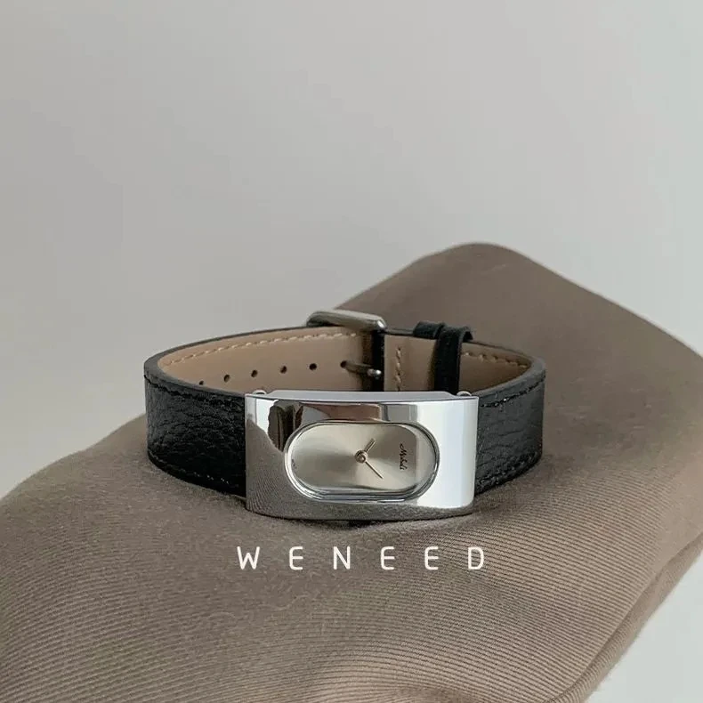 Nuevo reloj de lujo de moda Personal para mujer, cinturón de cuero genuino, reloj informal de moda Simple para mujer