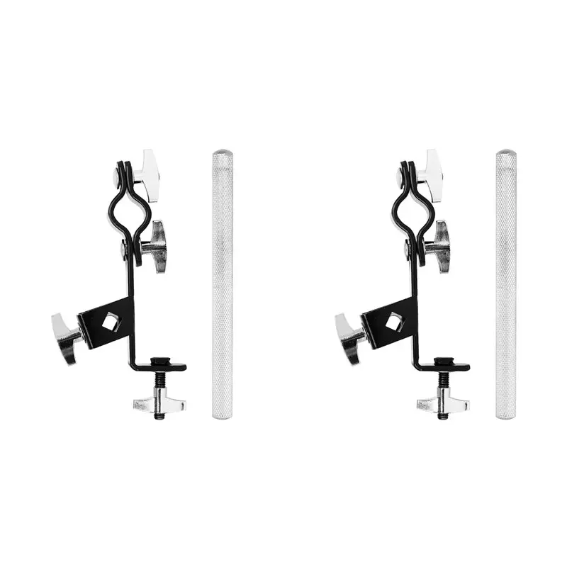 【STOCK】2X Cowbell Holder Clamp Bracket Drum Tambourine Support Clip Multi-Function Stand Expansion Clip