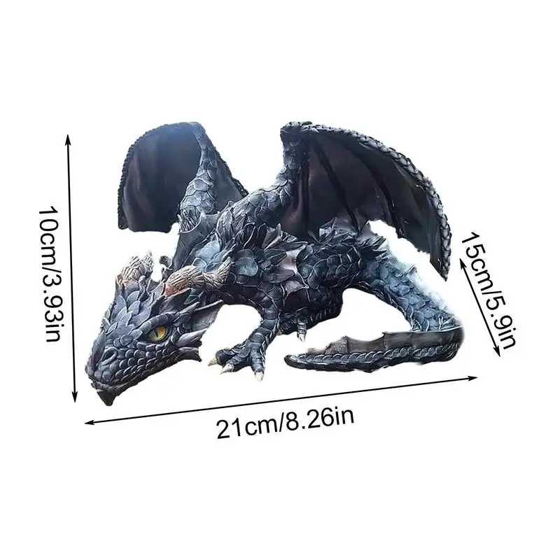 New Squatting Gothic Dragon Sculpture Guardian Resin Statue Figurines Home Decoration Outdoor Garden Ornament Dropshipping