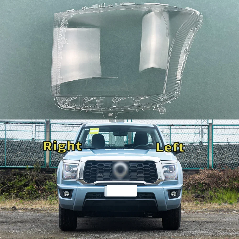 

Car Accessories Headlight Shell Headlamp For Great Wall Poer KingKong 2022 2023 2024 Transparent Lampshade Cover Lens Plexiglass