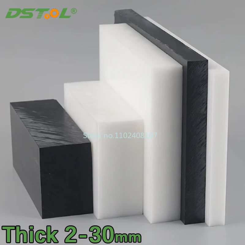 Wit Zwart POM Vel Board Hard Plastic Polyoxymethyleen Plaat Antistatische Plaat Dik 2/3/4/5/6/8/10/12/15/20/30mm