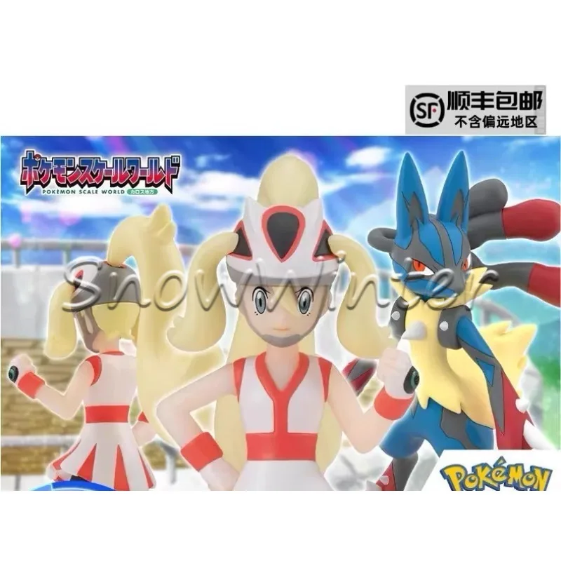 【en-stock】-bandai-scale-world-pokemon-kalos-region-mega-lucario-korrina-figurine-de-collection-d'anime