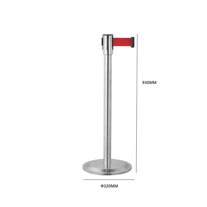 Stainless steel 2 meters one meter line guard bar hotel shopping mall bank supermarket queuing railing seat