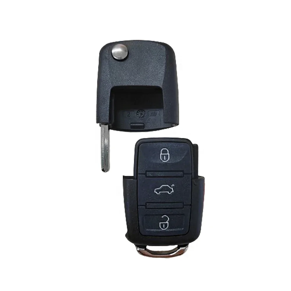 3+ 1 Panic 4 Tasten Flip Remote Key Shell Passend für VOLKSWAGEN VW Touareg Switchblade Flip Case Fob