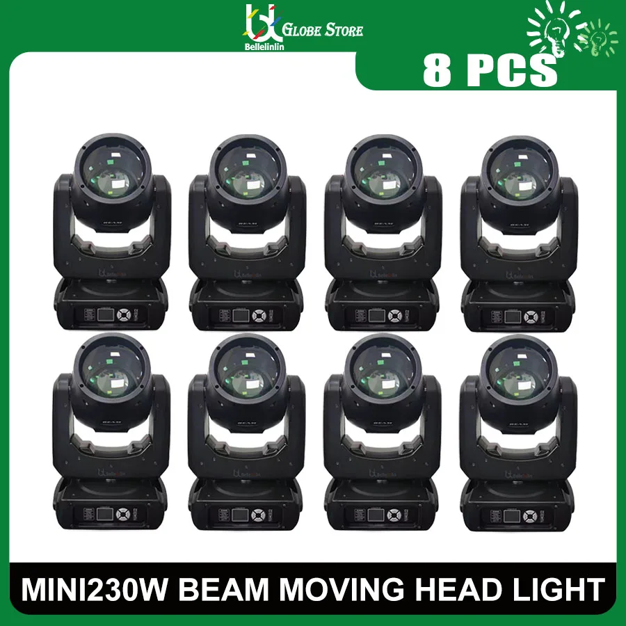 

0 налог 8 шт. Lyre Mini Beam 230 Вт 7R движущаяся головка светильник 230 Вт DJ движущаяся клавиша модель луча 7r Sharpy Beam 230 Stage Disco светильник