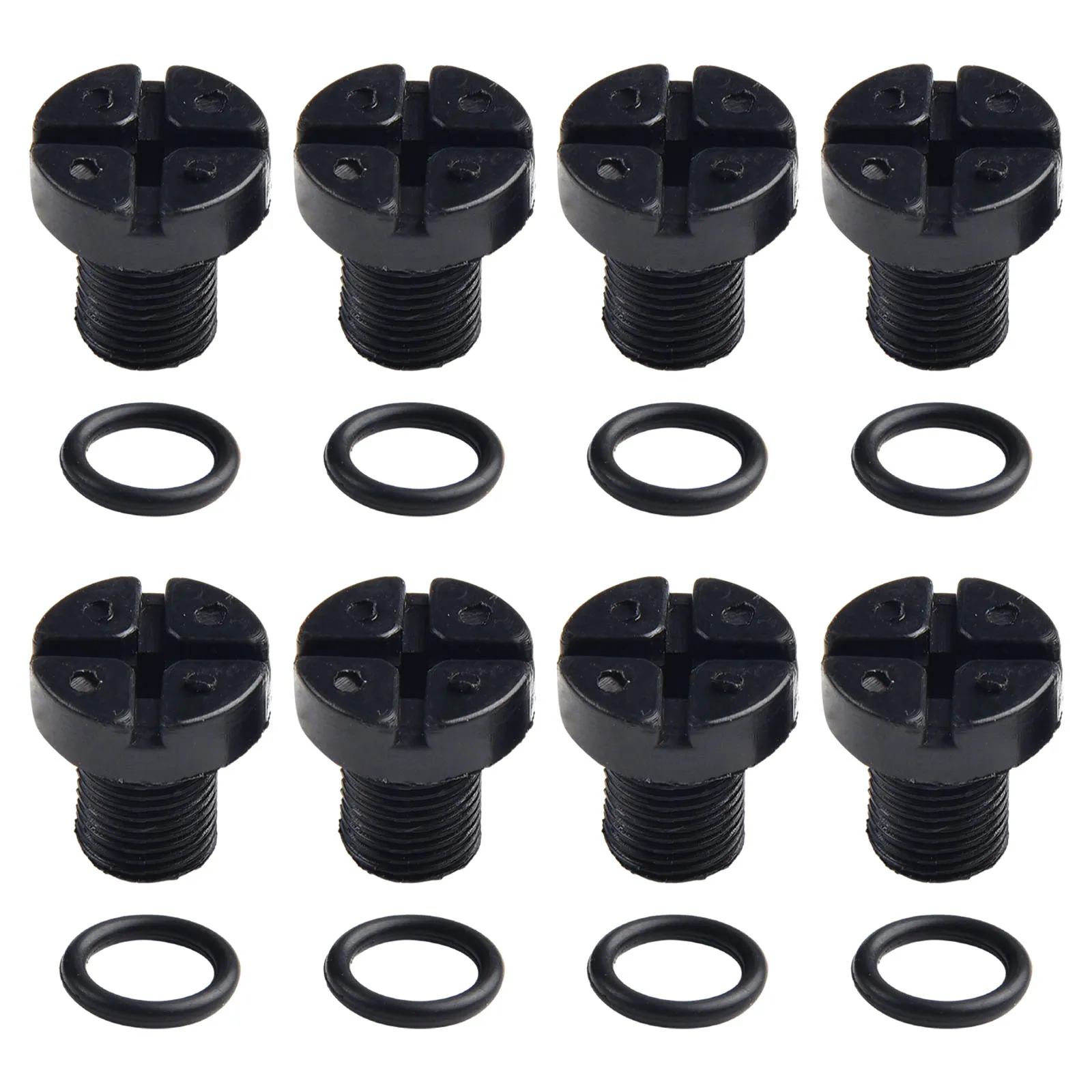 High Quality 8X Black Brand New Bleed Screw Car Radiator 17 11 1 712 788 17111712788 17x10mm Direct Replacement