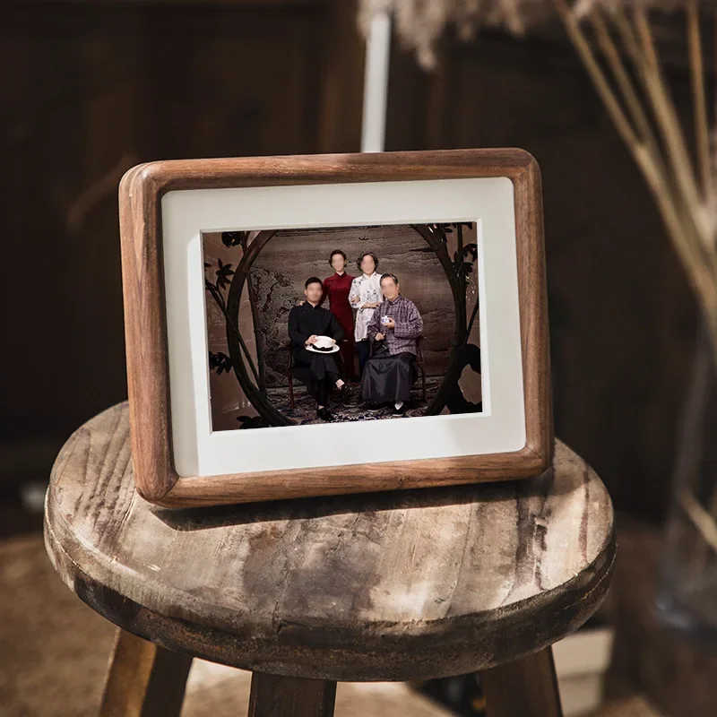 Premium Solid Walnut Wood Picture Frame Elegant Wooden Photo Frame for Home Display Ideal for Family Photos and Artwork