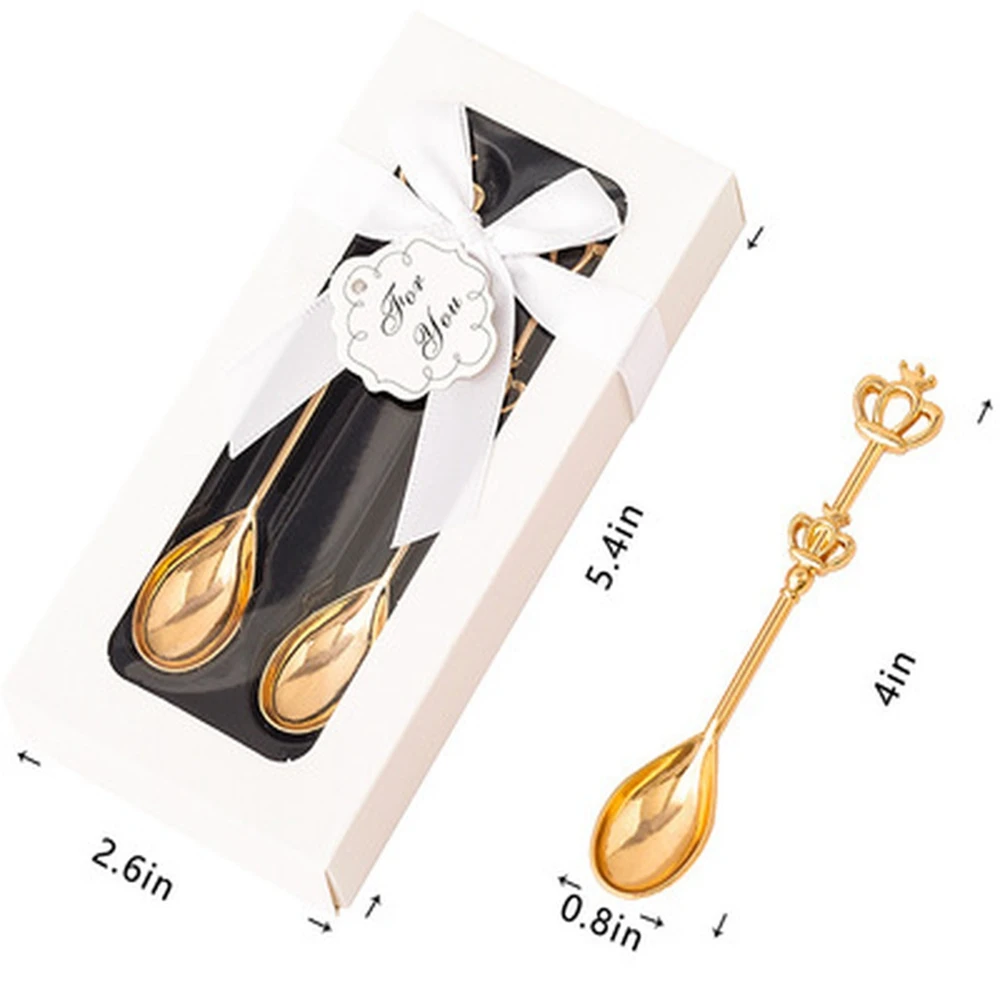 Creative Nordic Style Crown Coffee Spoon Luxurious Stainless Steel Tea Spoon Practical Delicate Stirring Scoop