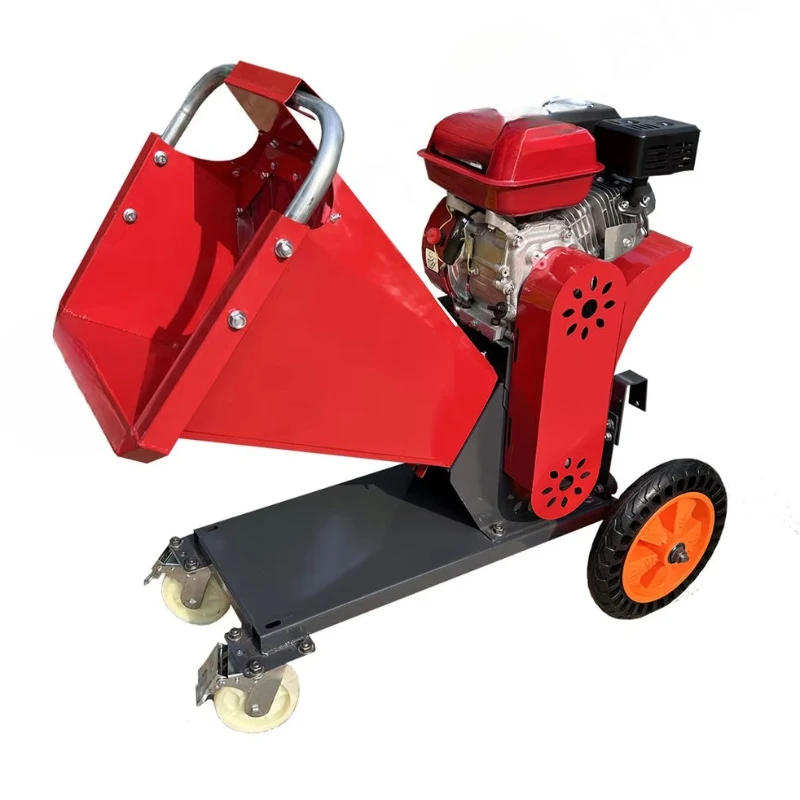 

High-yield mobile wood shredder for garden farms and orchards