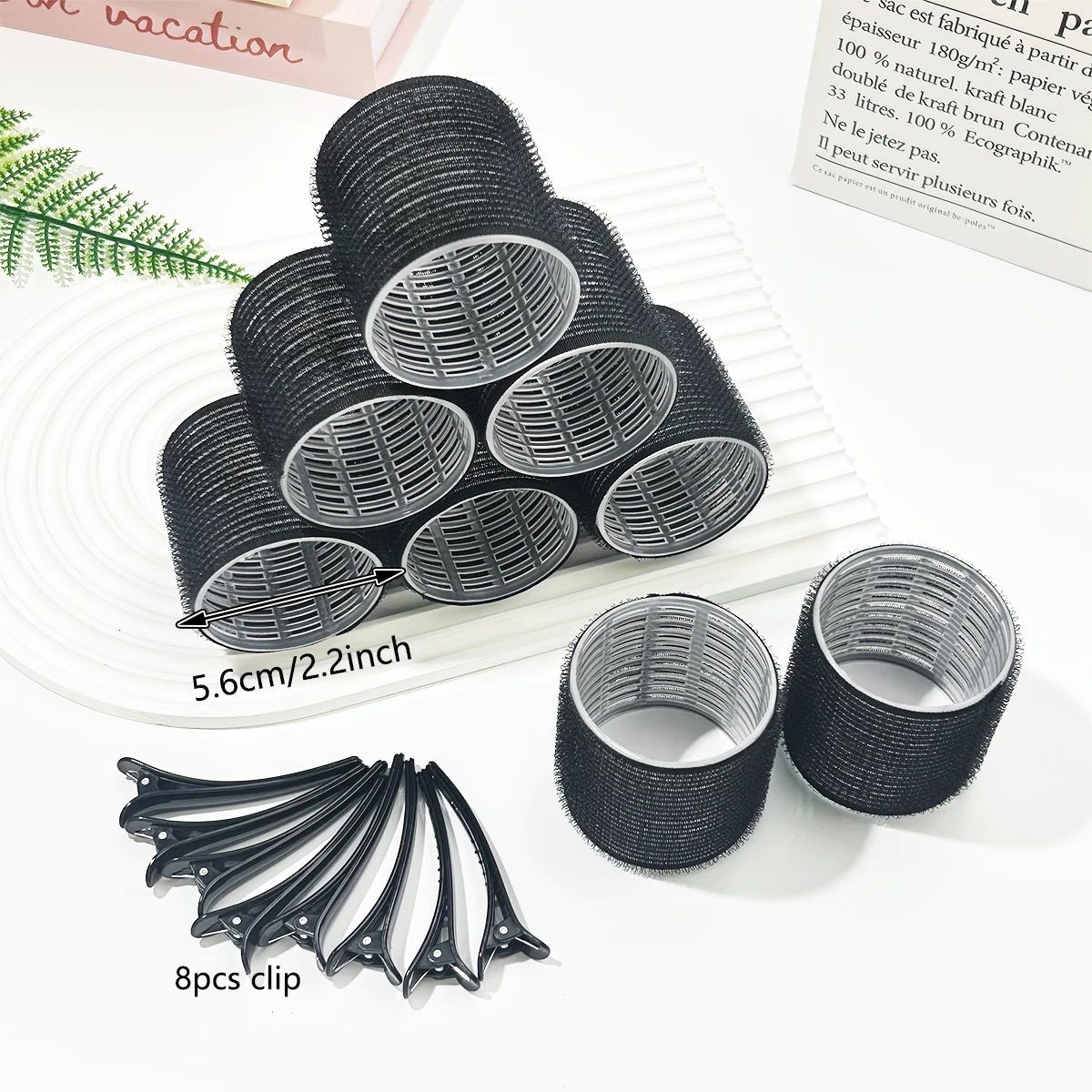 16pcs/Set Self Grip Hair Rollers No Heat Hair Clip Curlers Heatless Curls Hair Bangs Volume Self-adhesive Hook DIY Styling Tools