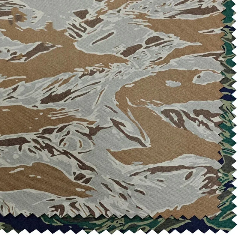 

500D Nylon Waterproof Fabric Blue Green Black Desert Tiger Stripe Camouflage Cloth for DIY Tactical clothing Luggage Vest