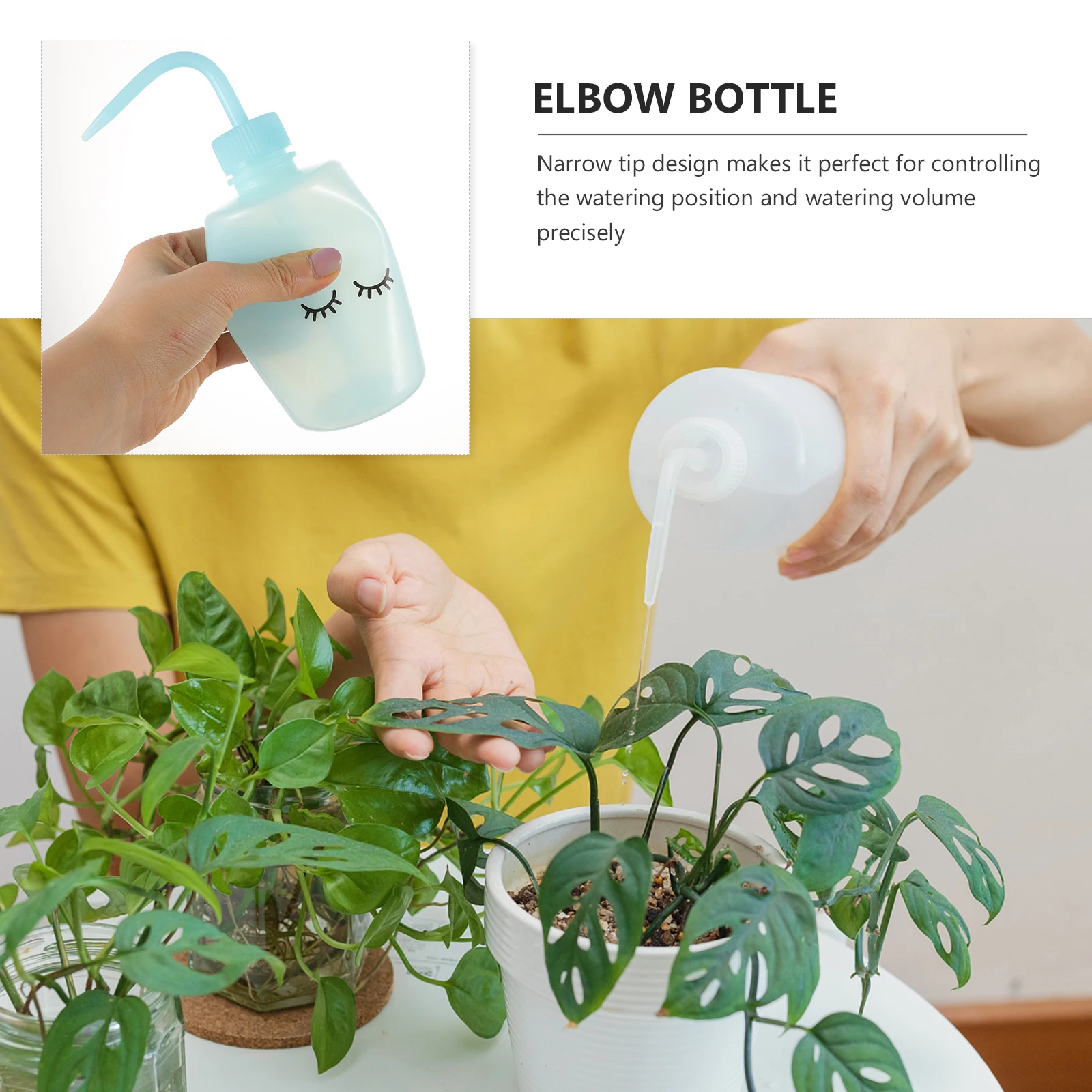 

4pcs Narrow Mouth Squeeze Bottle Clean Bottles For Eyelashes Washing Portable Plastic Wash Bottle Tattoo Use