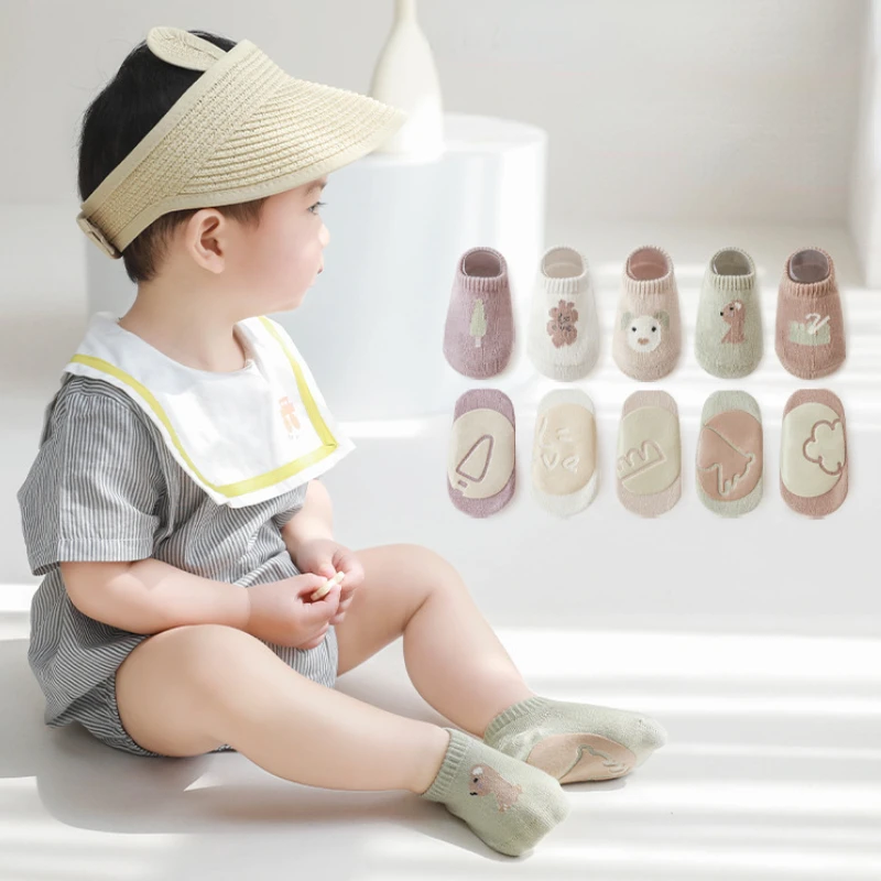 Baby Summer Socks Kawaii Combed Cotton Elasticity Comfortable Babies Non-slip Lightweight Short Toddler Sock Newborn Accessories