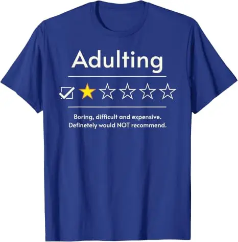 Kleidung zum 18. Geburtstag für Erwachsene | Lustiges 1-Sterne-T-Shirt mit Spruch „Adulting“ – Y2K-Humor für 18-Jährige – Detail 11