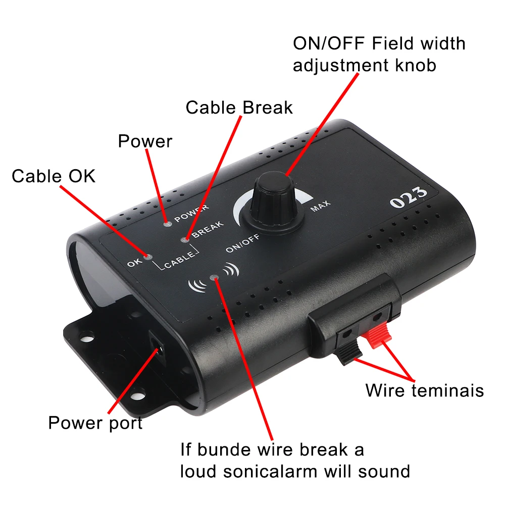 Electric Dog Fence Electronic Pet Fence System Containment Sound Shocked Collar Pet Accessories Dog Training Collar Waterproof view 5