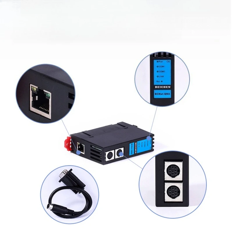 BCNet-QnA لسلسلة ميتسوبيشي Q2A/Q2AS1/Q3A/Q4A PLC إلى MODBUS TCP وحدة محول معالج اتصال إيثرنت